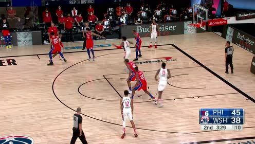 【NBA集錦】西蒙斯搶斷奮不顧身 哈里斯上籃大秀滯空