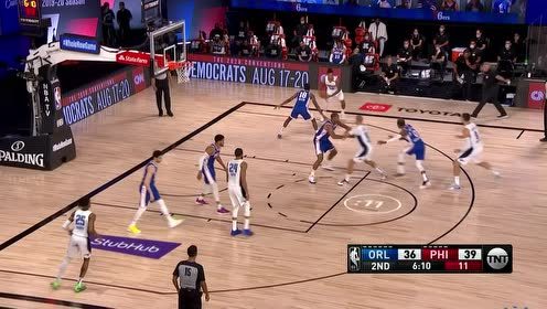 【NBA集锦】霍福德鬼手串联送妙传 哈里斯跟进杀入双手虐筐