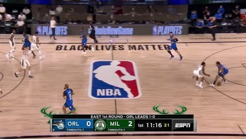 【NBA集錦】字母哥直殺籃下 隨手上籃輕松寫意