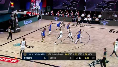 【NBA集锦】如此轻松！ 约基奇内线转身勾手打板无人可防
