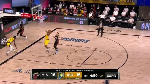 【NBA集锦】奥拉迪波闪电突袭抢断反击惨遭巴特勒血帽 沃伦亡羊补牢补篮完成反超