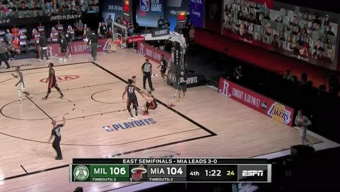 【NBA集錦】關(guān)鍵時刻太緊張？ 希爾外線接球投出界外
