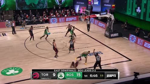 【NBA集锦】将功补过 洛瑞外线迎射塔图姆打成3+1