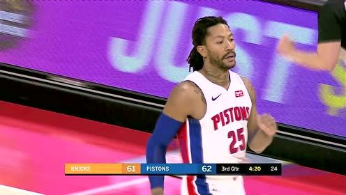 【NBA集锦】小菜一碟!罗斯三分线搭弓射箭直击靶心