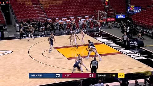 【NBA集锦】无惧多人对抗 锡安空中夺球上篮得手