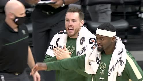 【NBA集锦】无敌了?字母哥追身三分球空心入网