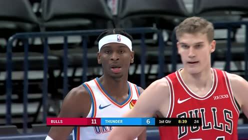 【NBA集锦】个人实力爆表!亚历山大单刀直入无视四人防守强打2+1