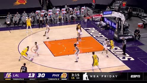【NBA集锦】已成常规武器 詹姆斯试探步干拔三分太猛