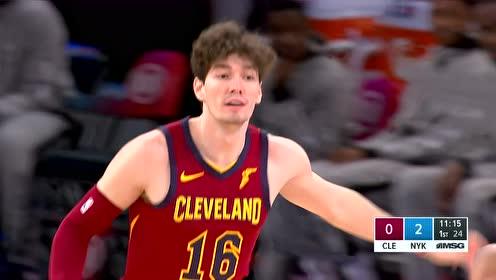 【NBA集锦】加兰突破分球 奥斯曼外线落位接球三分一箭穿心