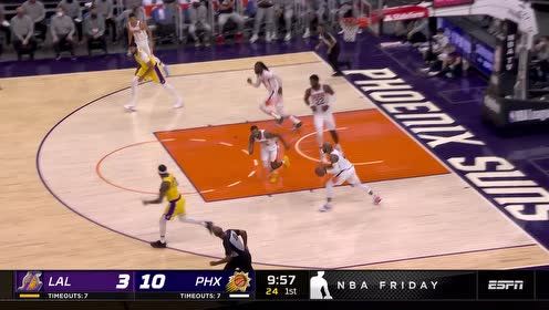【NBA集锦】布克一个假动作 杀进内线高打板无比潇洒