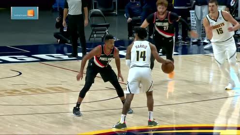 【NBA集锦】哨响球进!哈里斯大心脏半场压哨三分划破天际
