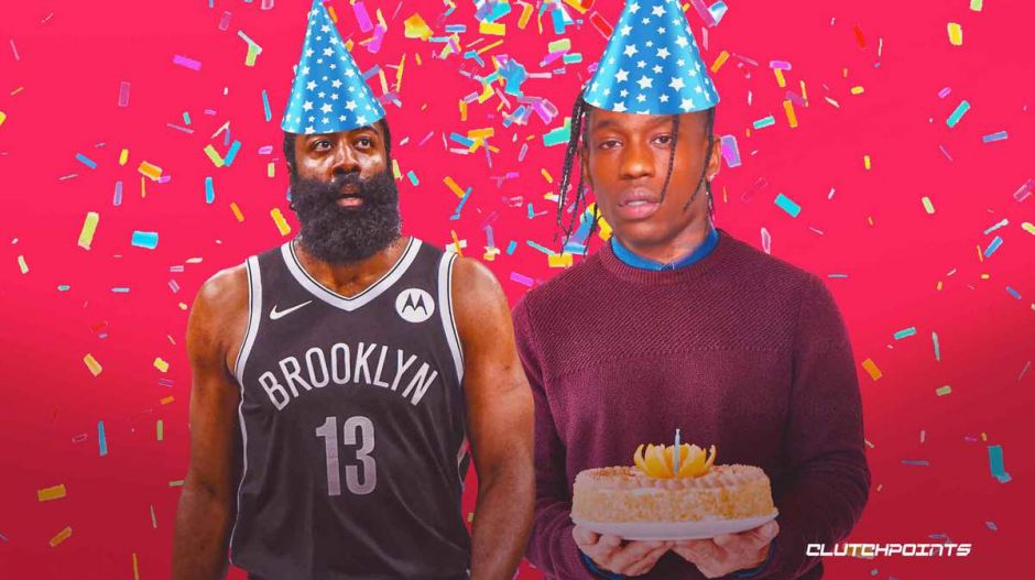 网队明星詹姆斯哈登在史诗般的生日派对上走遍了整个星球