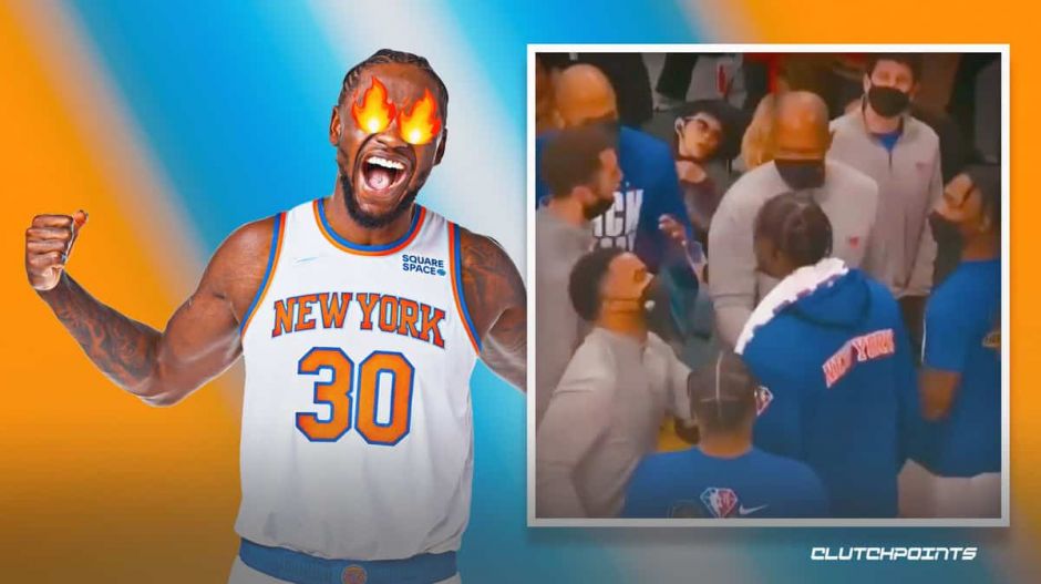 在输给湖人的比赛中尤利乌斯兰德尔与尼克斯队主教练的激烈争吵迅速