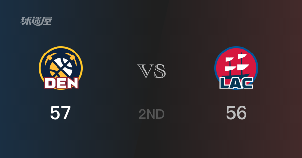 NBA季后赛：快船以58-57领先掘金，结束半场