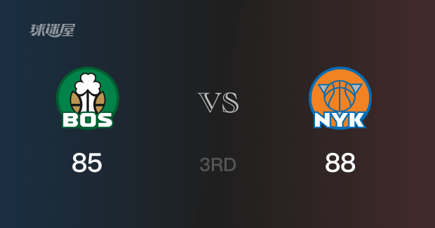 NBA季后赛：三节数据，尼克斯以88-85领先凯尔特人，布伦森31分4篮板8助攻