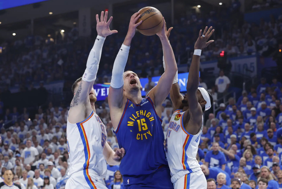 NBA季后赛雷霆vs掘金今日战报 约基奇44分难阻失利！雷霆逆转掘金拿下天王山