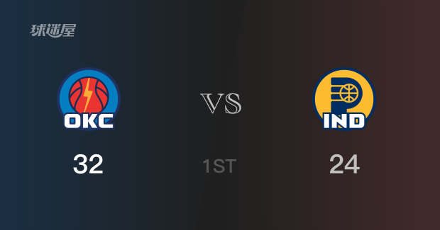 NBA季后赛：雷霆以32-24领先步行者，结束首节