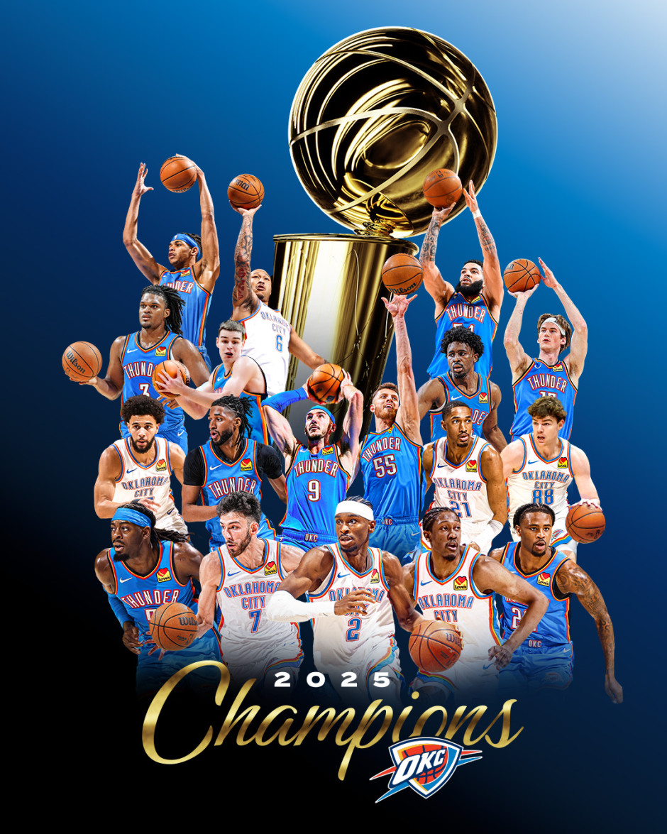 NBA总决赛雷霆总冠军！亚历山大荣获总决赛FMVP！