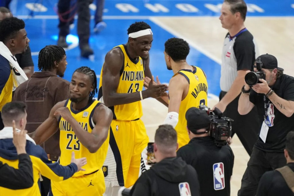 NBA总决赛赛后采访 赛后西亚卡姆谈到哈利伯顿：我为他骄傲