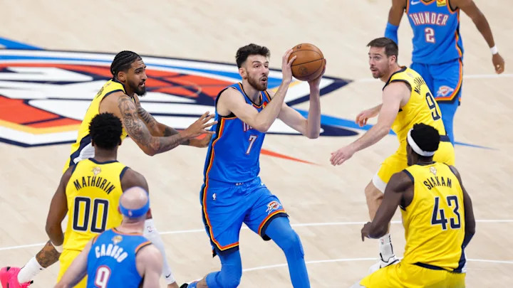 NBA总决赛雷霆vs步行者抢七大战赛后 切特发文为哈利祈祷