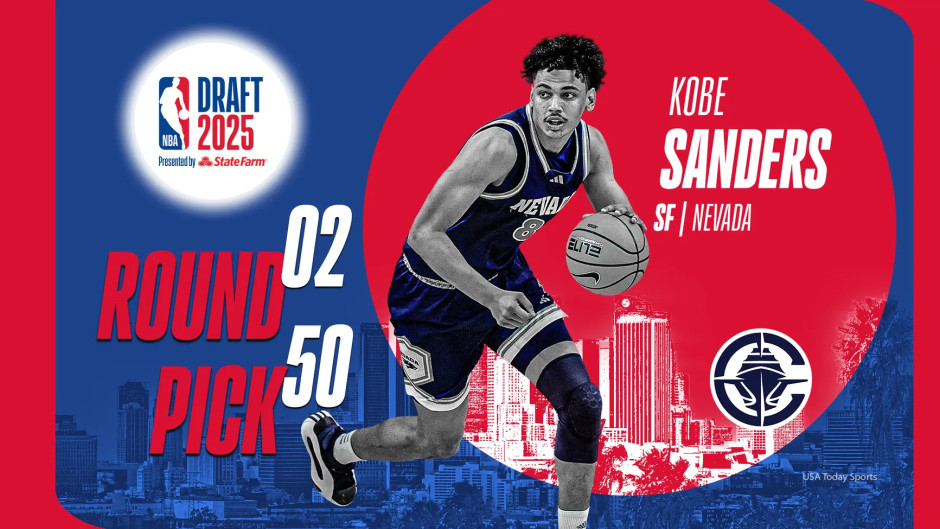 2025年NBA选秀科比-桑德斯 快船次轮50顺位选中内华达大学的后卫