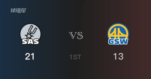 NBA常规赛：首节战罢，马刺以21- 13领先勇士，D-琼斯5分