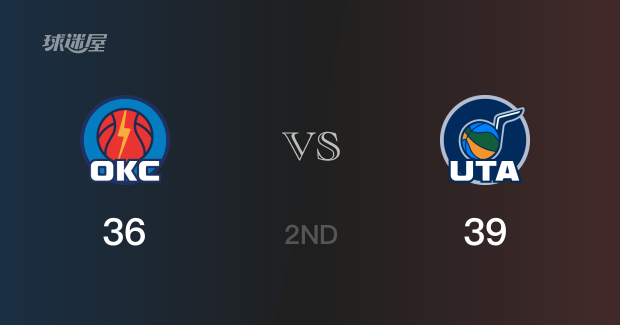 NBA常规赛：半场战罢，爵士以39-36领先雷霆，菲利波夫斯基12分10篮板