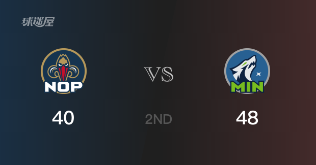 NBA常规赛 ：半场数据， 森林狼以48-40领先鹈鹕，贝兰热11分4篮板