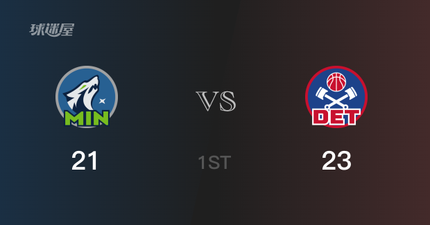 NBA常规赛：活塞以23-21领先森林狼，结束首节