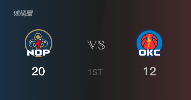 NBA常规赛：鹈鹕以20-12领先雷霆，结束首节