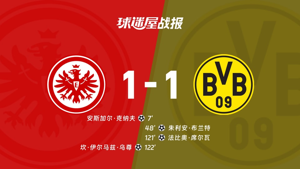 法兰克福vs多特蒙德比赛结果