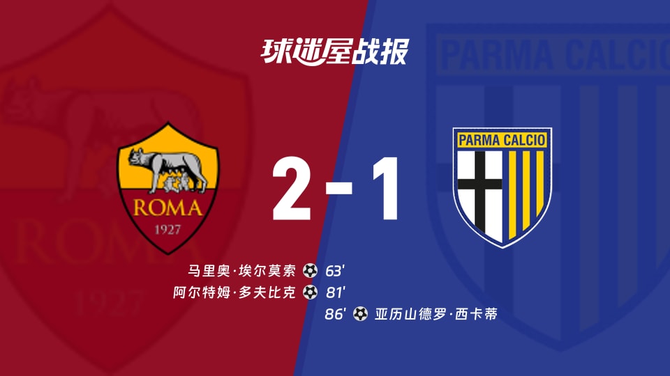 罗马vs帕尔马比赛结果