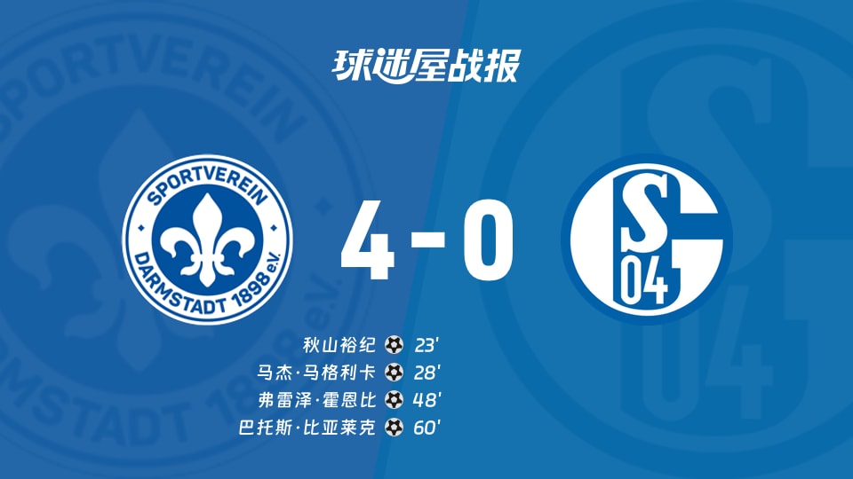 达姆施塔特vs沙尔克04比赛结果