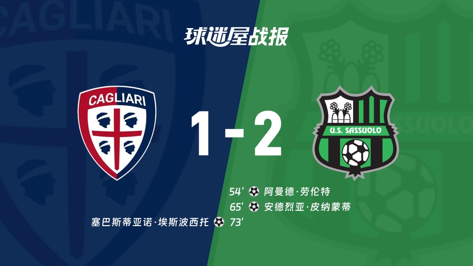 卡利亚里vs萨索洛比赛结果