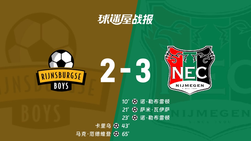 里积斯堡男孩vs奈梅亨比赛结果