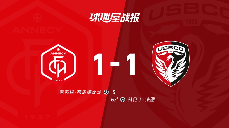 昂纳西vs布洛涅比赛结果
