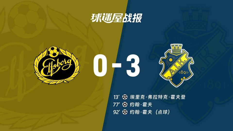 埃尔夫斯堡vs索尔纳比赛结果