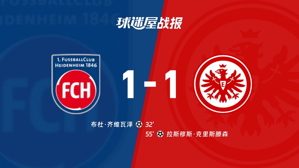 海登海姆vs法兰克福比赛结果