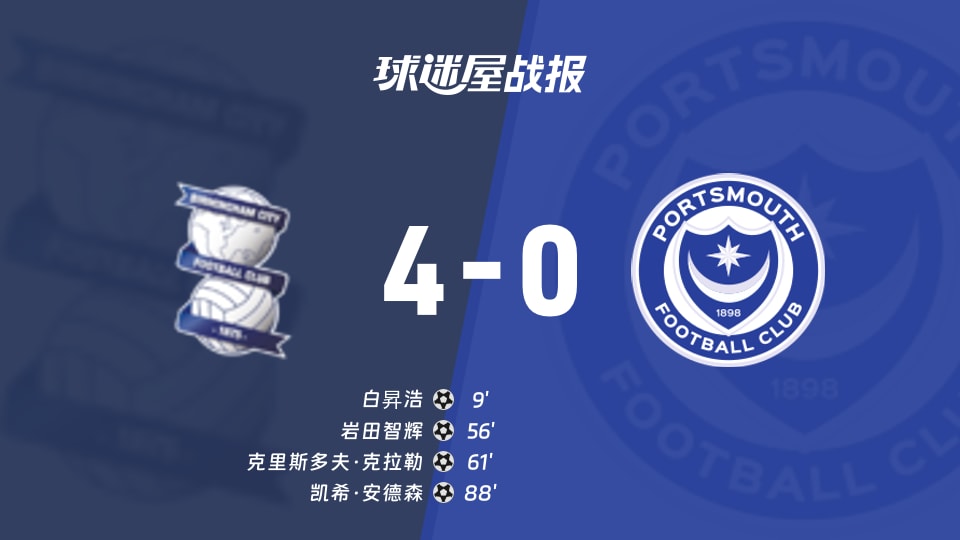 伯明翰vs朴茨茅斯比赛结果