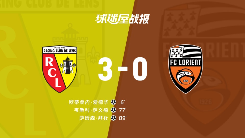 朗斯vs洛里昂比赛结果