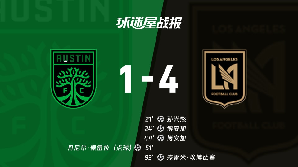 奥斯汀FCvs洛杉矶FC比赛结果