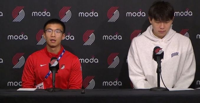 恭喜！杨瀚森翻译已进入开拓者教练组 侧面印证球队对小杨的重视