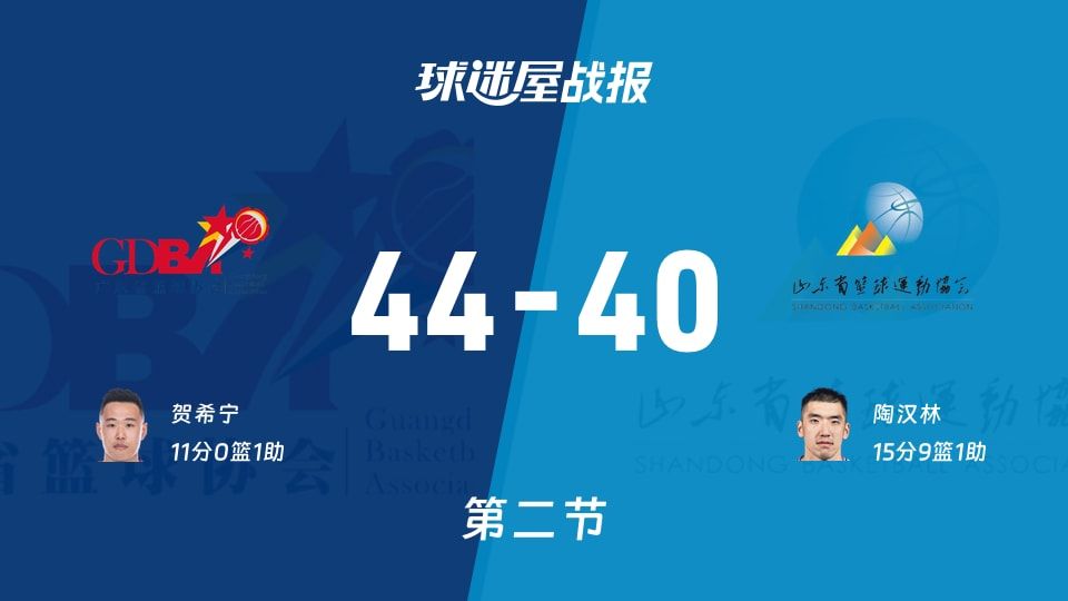 广东vs山东第二节战报