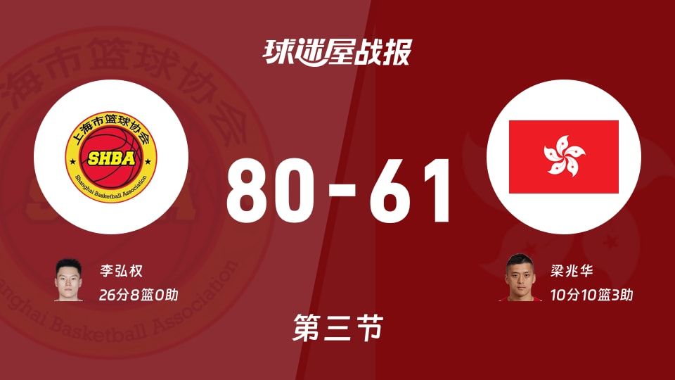 上海vs中国香港第三节战报