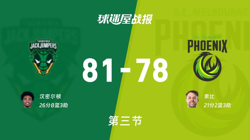 塔斯马尼亚跳伞蚁vs东南墨尔本凤凰第三节战报