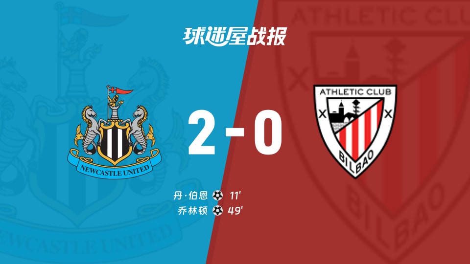 纽卡斯尔联vs毕尔巴鄂比赛结果