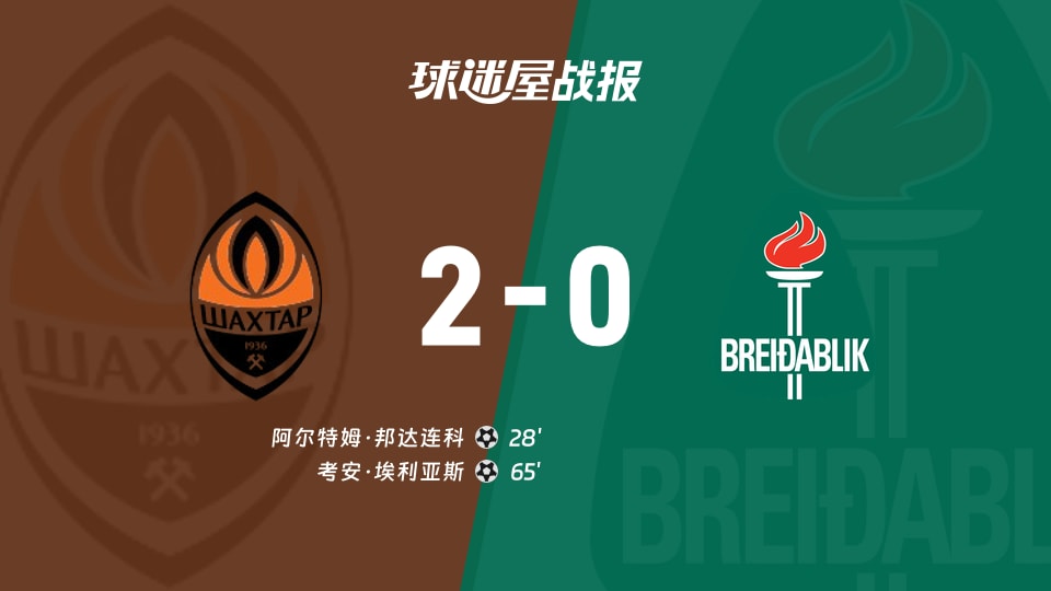 顿涅茨克矿工vs贝雷达比历克比赛结果