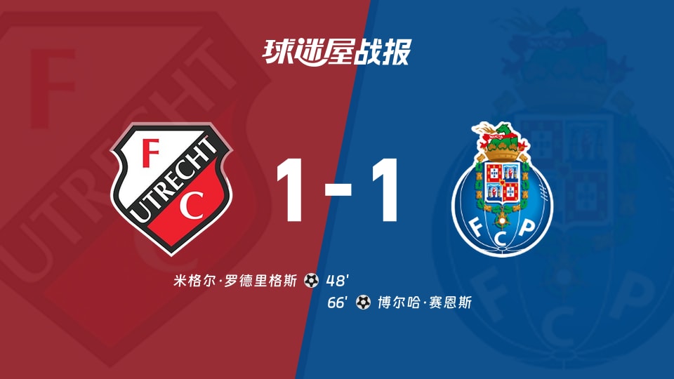乌德勒支vs波尔图比赛结果