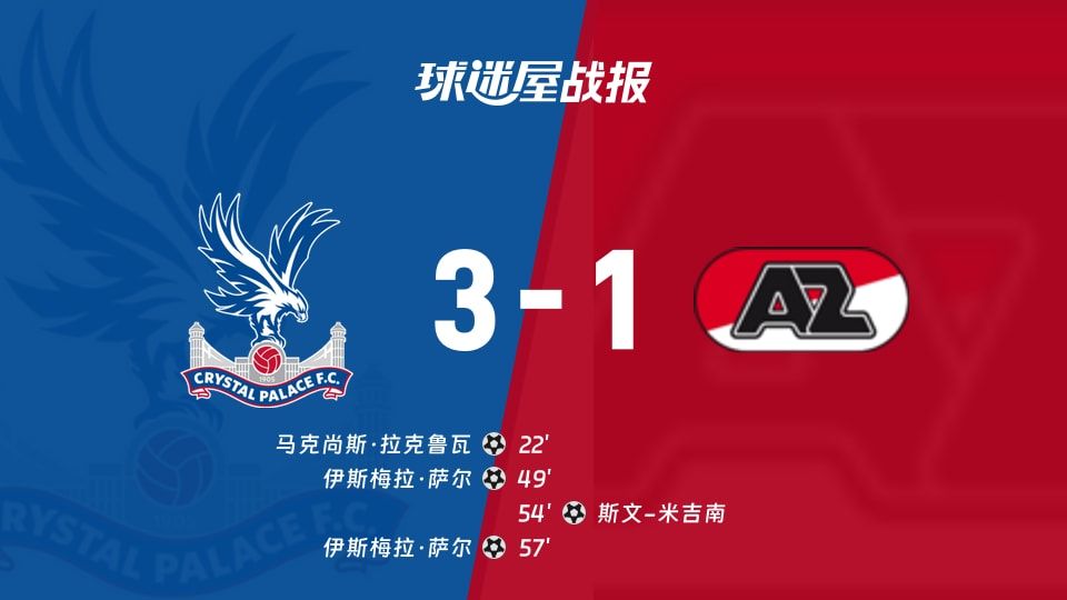 水晶宫vs阿尔克马尔比赛结果