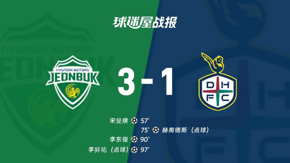 【韩K联】全北现代vs大田市民比赛结果:全北现代(3-1)大田市民比分战报(2025年11月08日)